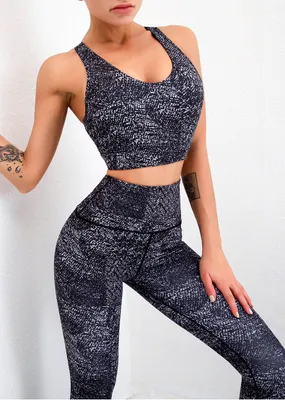 Produktbild von Sport-Set mit Muster, dunkelgrau M