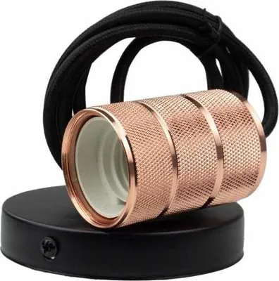 Image de Plafonnier, 2m, E27, 60W, or rose