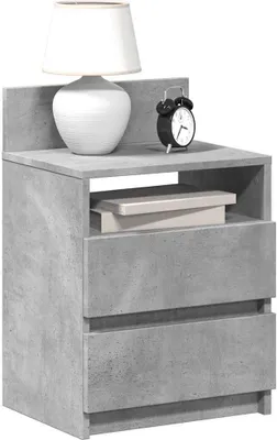 Obrázok produktu pre vidaXL Nočné stolíky 2 ks s 2 zásuvkami betónová sivá 40x33x60 cm