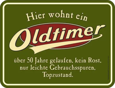 Produktbild von Birthday / Geburtstag - Fun-Schilder - Oldtimer - über 50 Jahre
