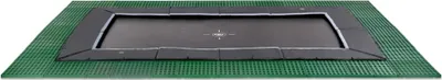 Produktbild von EXIT Dynamic ebenerdiges Trampolin 305x519cm mit Freezone Sicherheitsplatten - schwarz