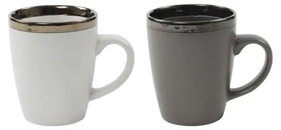 Image de Massamarkt Tasse à café Venise 340 ml gris ou blanc 6 pcs