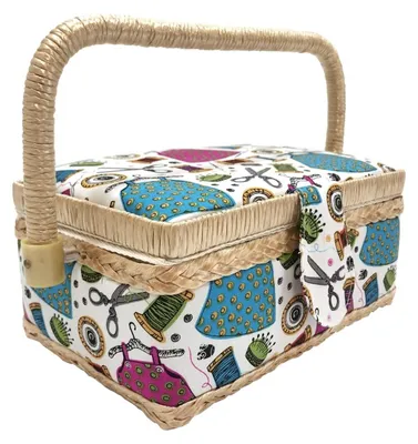 Image de Solidchoice - Boîte de rangement en bois avec 4 compartiments et une poignée