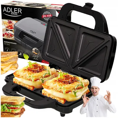 Produktbild von XXL Sandwichtoaster 1300W, Antihaftbeschichtung, Große Platten AD BEBTKFD