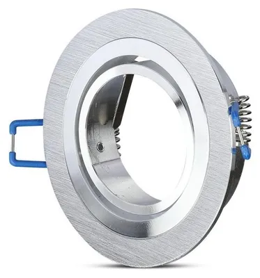 Immagine prodotto di V-TAC VT-782RD Portafaretto led da incasso rotondo orientabile in alluminio spazzolato GU10 GU5.3 sku 3600