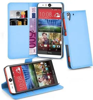 Produktbild von Cadorabo Hülle für HTC Desire EYE Schutz Hülle in Blau Handyhülle Etui Case Cover Magnetverschluss