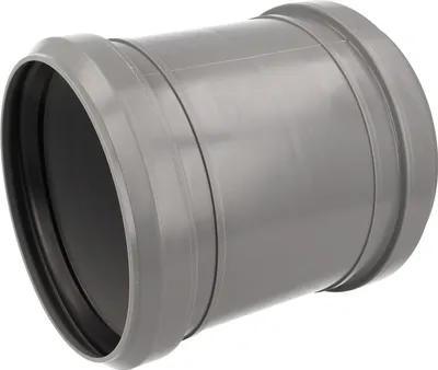 Produktbild von HT Muffe Ø 50 mm, mit Mittelsteg/Anschlag und beidseitiger Steckmuffe