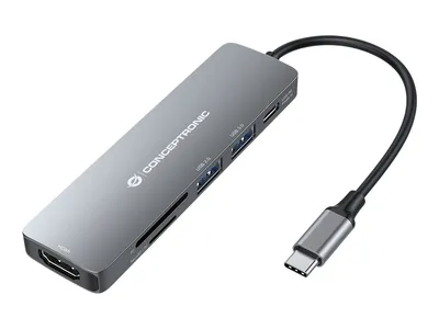Image de CONCEPTRONIC 110515507101 Conceptronic DONN11G 6-in-1 USB-C Adapter