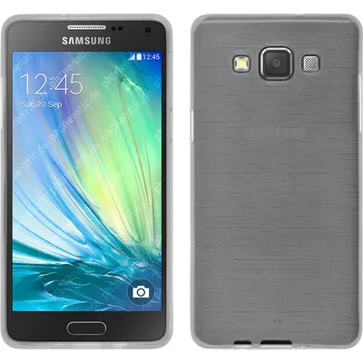 Produktbild von PhoneNatic Case kompatibel mit Samsung Galaxy A5 (A500) - weiß Silikon Hülle brushed + 2 Schutzfolien