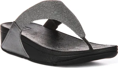 Produktbild von Fitflop Lulu Shimmerlux in Zinnfarben für Damen – 7 UK - 41 EU - 9 US / Pewter