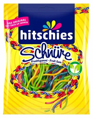 Obrázek produktu pro Hitschies barevné provázky ovocné provázky se čtyřmi druhy ovoce 125g
