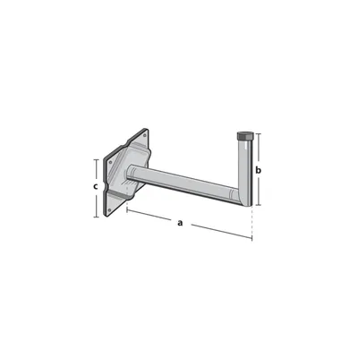 Obrázek produktu pro Úhlový nástěnný držák, žárově pozinkovaný, 220 mm, pro antény