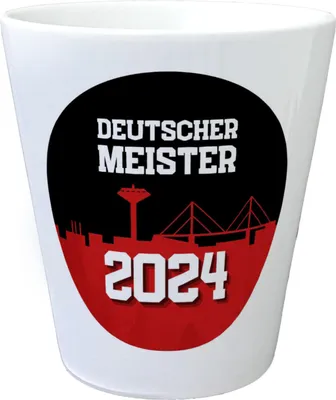 Produktbild von Leverkusen Blumentopf mit Spruch Deutscher Meister 2024