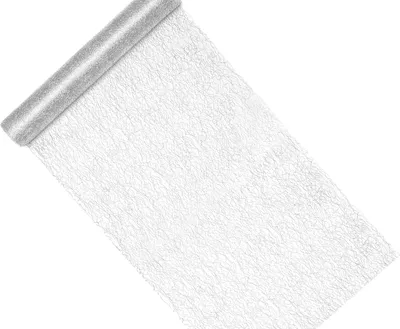 Produktbild von Tischläufer in Netzoptik 36cm x 9m Rolle silber