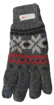 Produktbild von Finger  Handschuh  mit Norweger Muster Thinsulate für Damen