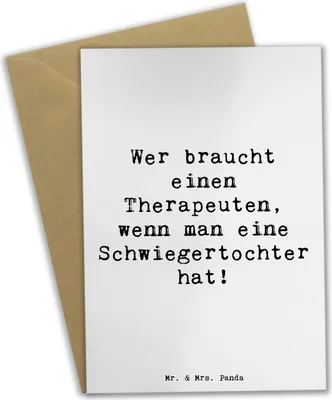 Produktbild von Mr. & Mrs. Panda valentinstagskarte Spruch Schwiegertochter Humor - Weiß - Geschenk, Glückwunschkarte, Beziehung, einladungskarten, Verwandte, hochzeitskarten, Handarbeit