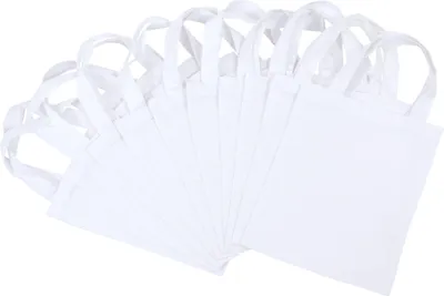 Produktbild von Betzold Kinder-Baumwolltaschen, 10 Stück, Farbe: weiß