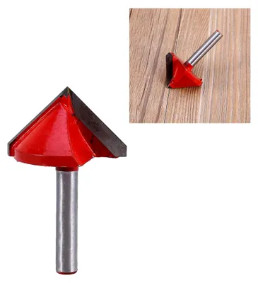 Produktbild von V Nutfräser 6mm Schaft für CNC Holzverarbeitung
