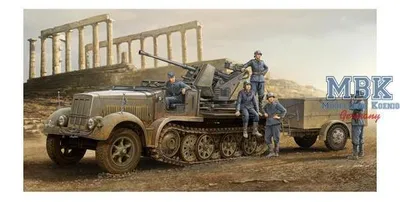 Obrázok produktu pre Trumpeter Nemecký 3,7cm Flak37 na samohybnom delách (Sd.Kfz.7/2 Early Version) 1:35