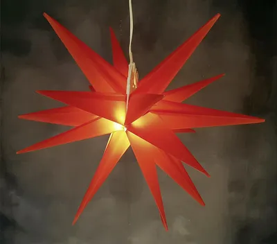Produktbild von F-H-S Stern LED Kunststoff Ø25cm rot IP44 Batterie