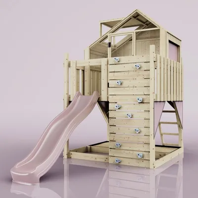 Produktbild von OutdoorToys Spielhaus Meteorit aus Holz in Rosa