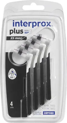 Produktbild von Interprox plus xx-Maxi schwarz Interdentalbürste 4 St