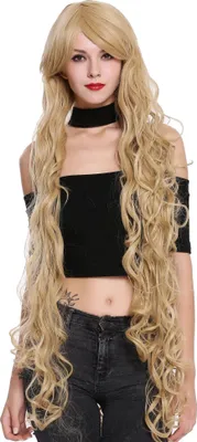 Produktbild von WIG ME UP Perücke sehr lang Rapunzel Locken Hellblond CL-100-86