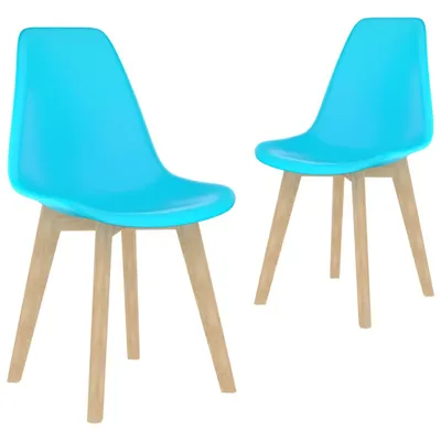 Produktbild von Esszimmerstühle 2 Stk. Blau Kunststoff