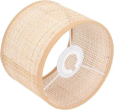 Obrázek produktu pro Závěsná lampa z ratanu, 63 x 47 palců, látkový stínidlo, lustr, E27, E14, stolní lampa