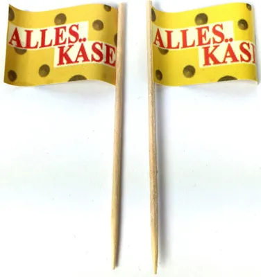 Produktbild von Party-Picker Flagge Alles Käse Papierfähnchen in Spitzenqualität 25 Stück Beutel