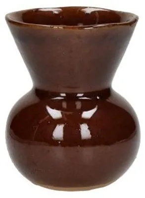 Obrázek produktu pro Keramická váza Pomax, barva: hnědá, rozměry: průměr 10 cm, výška 13 cm