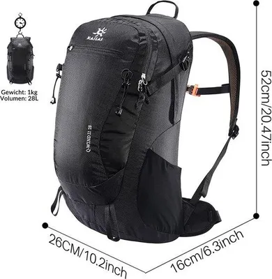 Produktbild von Wasserdichte Reisebeutel, 28 Liter, leichter Hikingsack für Outdoor-Abenteuer