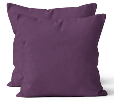 Produktbild von 2 er Set Mikrofaser UNI Kissenhüllen Kissenbezüge Kopfkissenbezug 40x40 cm, Lila Violett