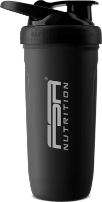 Produktbild von Edelstahl Protein Shaker 900ml mit Sieb für cremige Protein Shakes - FSA Nutrition - Schwarz