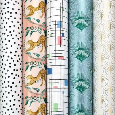 Image de Assortiment de papier cadeau CHARLOTTE - 200 x 70 cm - 3 rouleaux