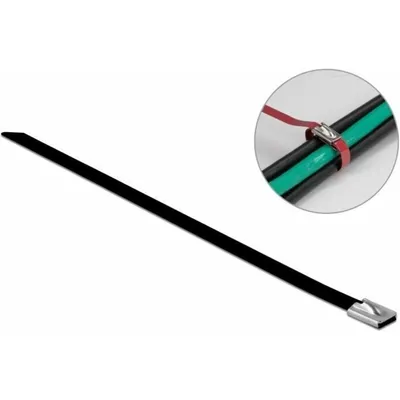 Produktbild von Edelstahlkabelbinder L 200 x B 7,9 mm schwarz 10 Stück