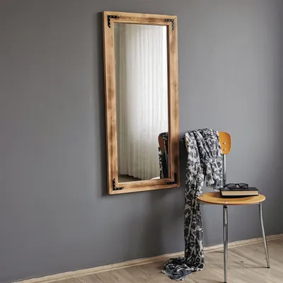 Zdjęcie produktu dla Skye Decor, 50110ES- 50110ESNOS, kolor orzech, lustro ścienne, 110x50 cm, 100% lite drewno sosnowe