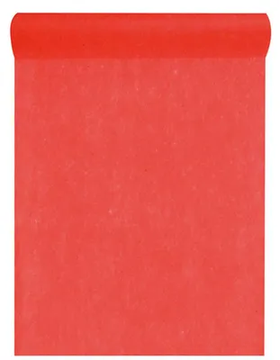 Produktbild von Vliesstoff Tischläufer 30 cm x 25 m rot für Party & Hochzeitsdekoration