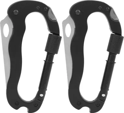 Produktbild von Stück Outdoor-Überlebens-D-Haken-Schnellverschluss für Camping, multifunktional 5-in-1