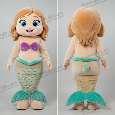 Zdjęcie produktu dla Beżowa MASTICOT maskotka syreny w stylu mermaid