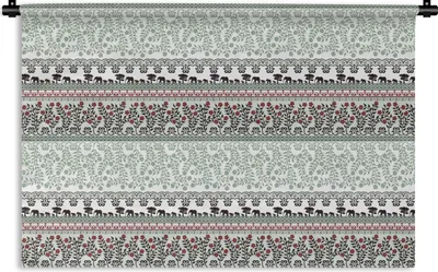 Produktbild von MuchoWow® Wandteppich Wandbehang Pflanzen - Elefant - Muster 150x100 cm Tapisserie Dekoration Wandtuch - Waschbar - Tapisserien - Wand-Decke