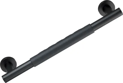 Produktbild von WENKO Wandhaltegriff Secura Dusche Duschgriff Badewanne Edelstahl Schwarz 40.5cm