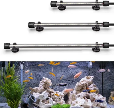 Produktbild von LED-Beleuchtung für Aquarien – Aquariumlampe – Aquariumdekoration – Wasserdichtes Design – 20 cm – Weiß