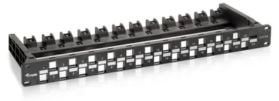 Image de Équipement Panneau de brassage 19" 24x Keystone Cat6a UTP     1U  noir