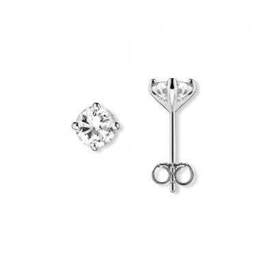 Immagine prodotto di Orecchini a perno zirconia 925/- argento rodiato