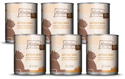 Produktbild von MjAMjAM - Premium Nassfutter für Katzen - purer Fleischgenuss - saftiges Hühnche