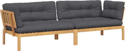 Produktbild von vidaXL Garten-Ecksofas aus Paletten 2 Stk mit Kissen Massivholz Akazie