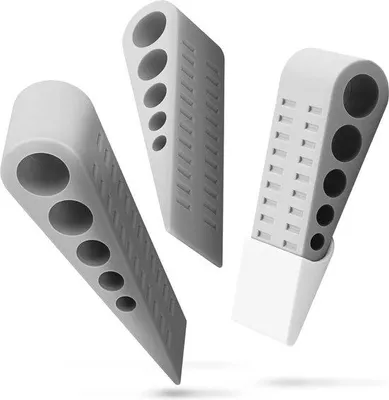 Productafbeelding van Famanu deurstopper set van rubber, 3 stuks, 3,17 cm, in hoogte verstelbaar, antislip, geschikt voor alle vloeren