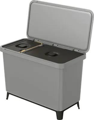 Produktbild von Recycling-Sortiersystem de 1x10L + 1x23L Farbe grau KEDEN
