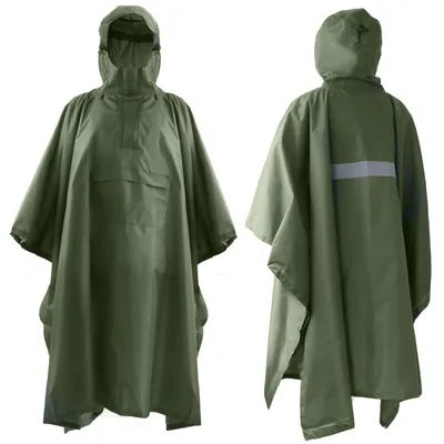 Produktbild von Leichte PolyurethanRegenponcho, Wasserdicht und Multifunktional